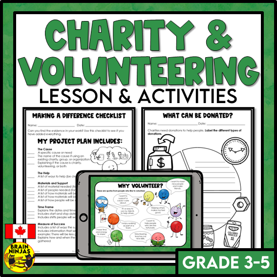Charity and Volunteering Grade 3 Social Studies | Paper and Digital
