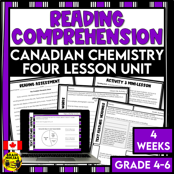 Canadian Chemistry Reading Comprehension Activities | Paper and Digital