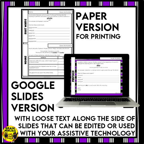 Canadian Chemistry Reading Comprehension Activities | Paper and Digital