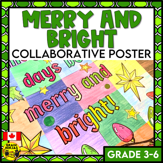 Christmas Collaborative Poster Merry and Bright | Paper