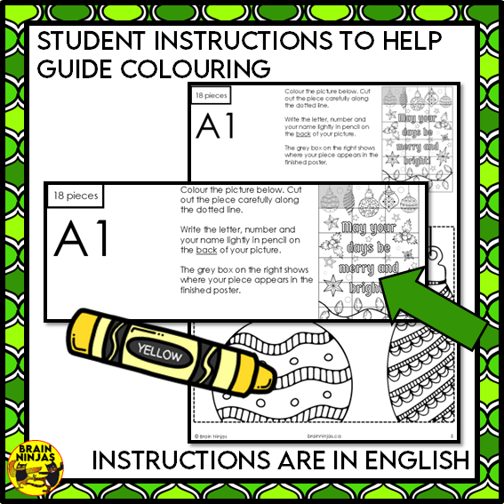 Christmas Collaborative Poster Merry and Bright | Paper