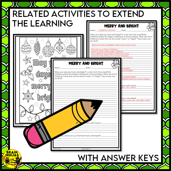 Christmas Collaborative Poster Merry and Bright | Paper