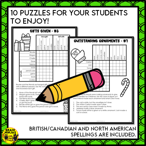 Christmas Logic Puzzles | Paper and Digital