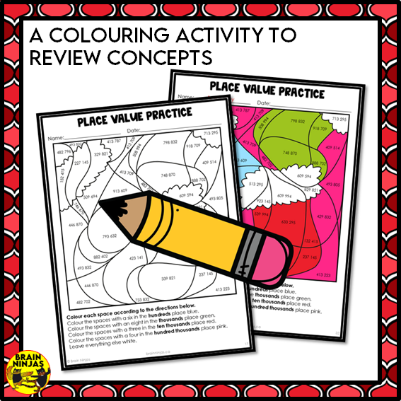 Christmas Math Worksheets Numbers to 1 000 000 | Paper