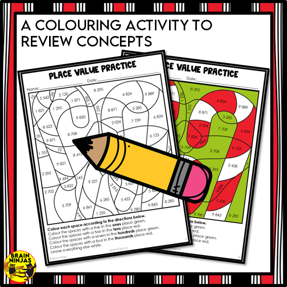 Christmas Math Worksheets for Numbers to 1000 | Paper