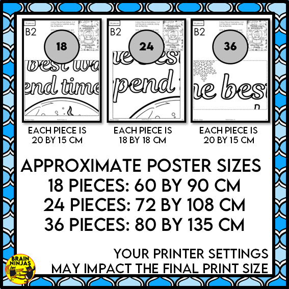 Winter Collaborative Poster for Indoor Recess Christmas | Paper