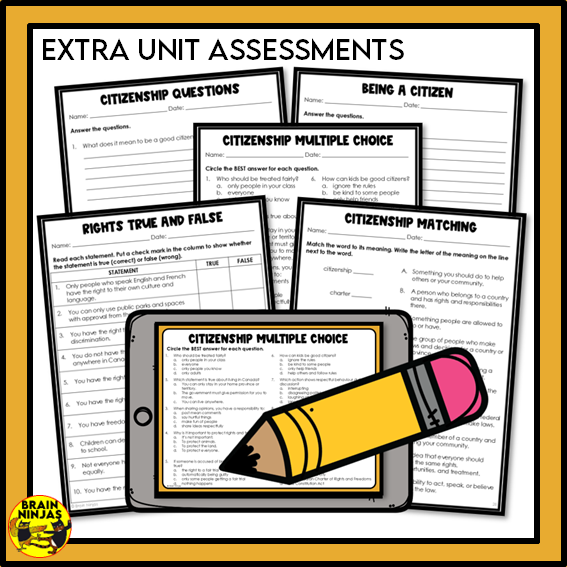 Alberta Social Studies Citizenship Unit Grade 4 | Paper and Digital