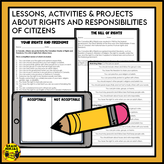 Alberta Social Studies Citizenship Unit Grade 4 | Paper and Digital