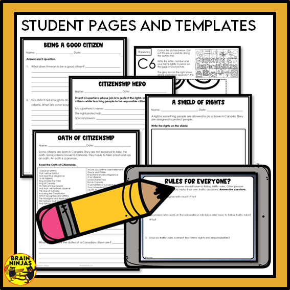 Alberta Social Studies Citizenship Unit Grade 4 | Paper and Digital