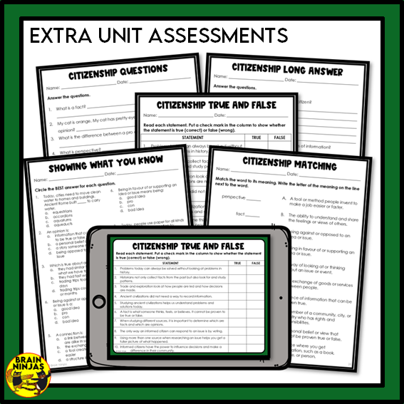 Grade 5 Alberta Social Studies Citizenship Unit | Paper and Digital