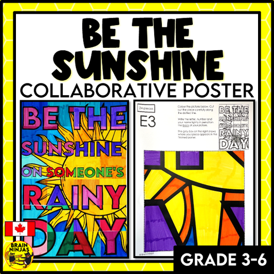 Kindness and Friendship Collaborative Poster Be the Sunshine | Paper