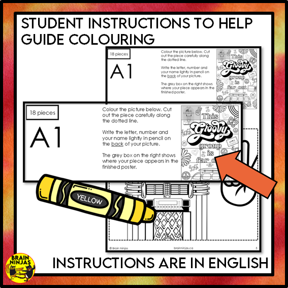 Groovy Back to School Collaborative Poster | Paper