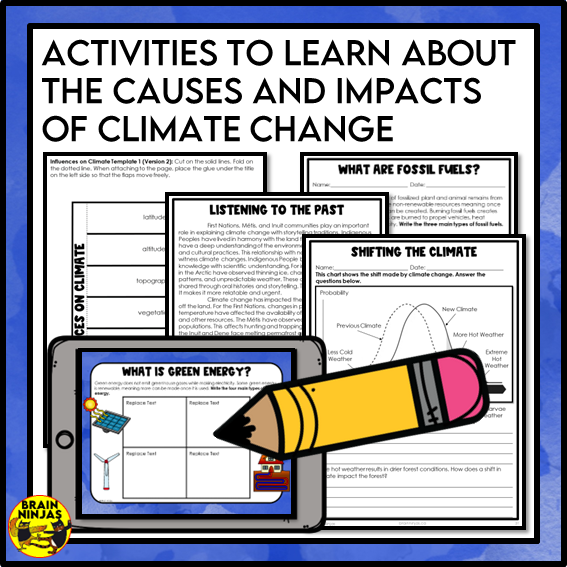 Causes and Impacts of Climate Change Lessons and Activities | Paper and Digital