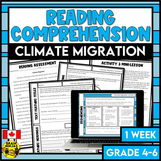 Climate Migration Reading Comprehension Activities | Paper and Digital