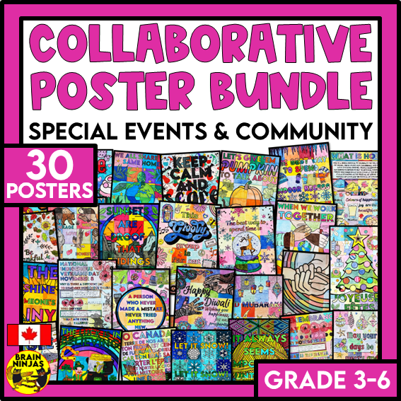Special Events and Classroom Community Collaborative Poster Bundle | P ...