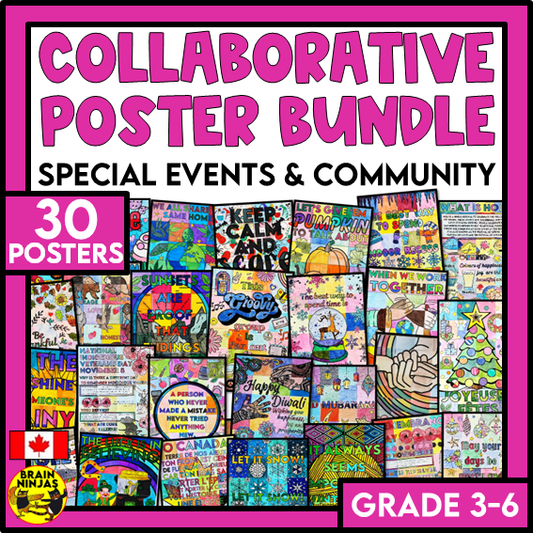 Special Events and Classroom Community Collaborative Poster Bundle | Paper