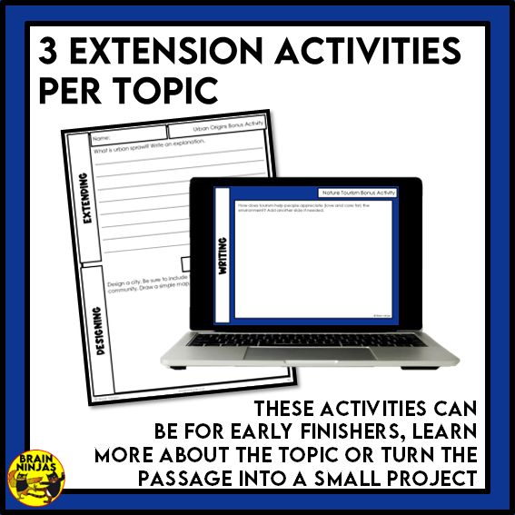 Communities Social Studies Reading Comprehension Activities | Paper and Digital