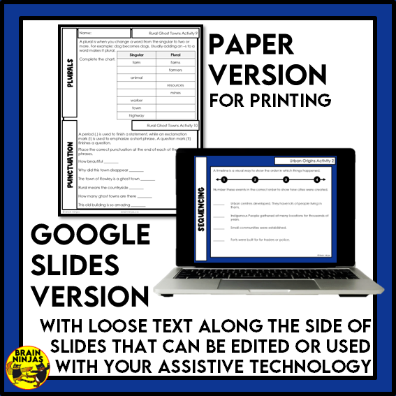 Communities Social Studies Reading Comprehension Activities | Paper and Digital