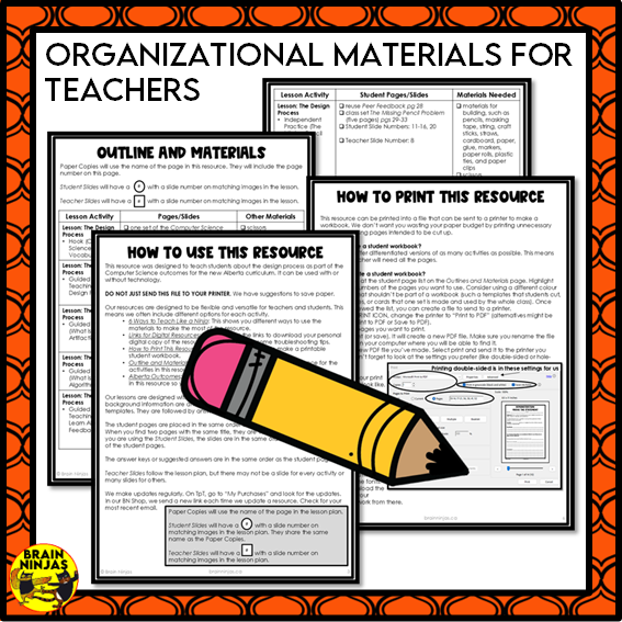 Design Thinking Computer Science Lesson and Activities | Paper and Digital