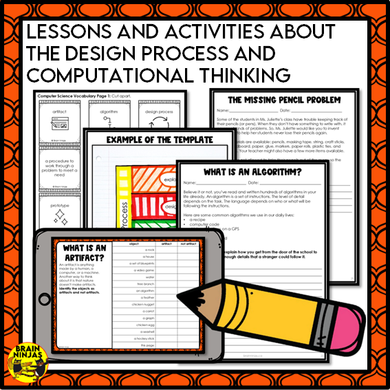 Design Thinking Computer Science Lesson and Activities | Paper and Digital