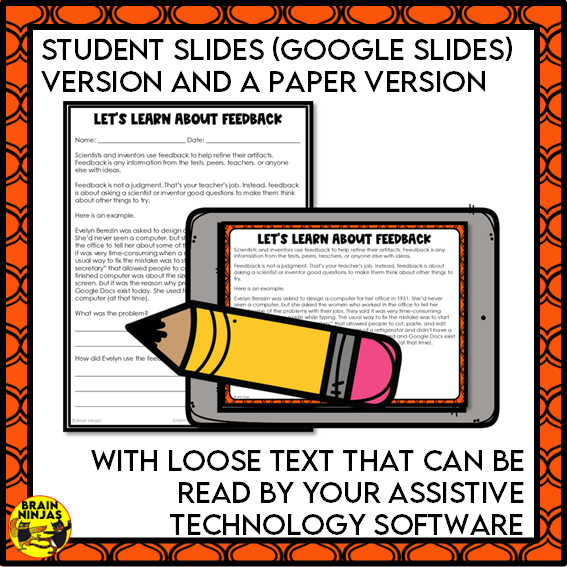 Design Thinking Computer Science Lesson and Activities | Paper and Digital
