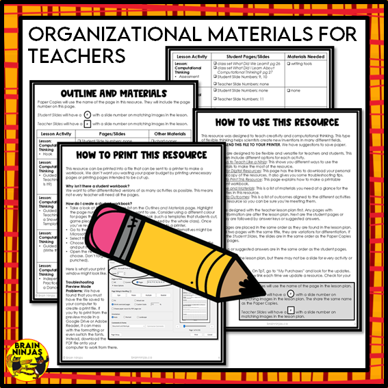 Computational Thinking and Inventions Lessons and Activities | Paper and Digital