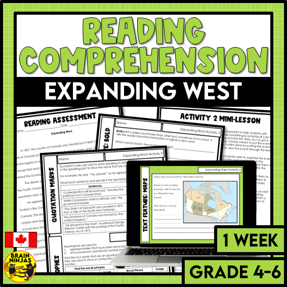 Expanding West Reading Comprehension Activities | Paper and Digital