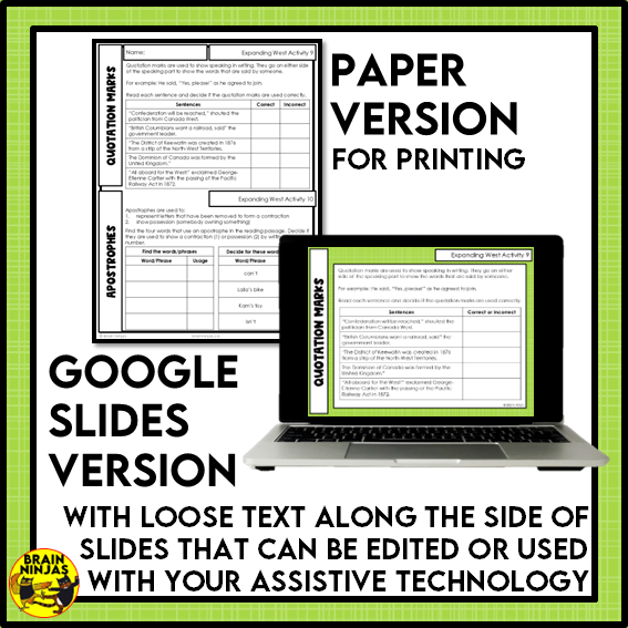 Expanding West Reading Comprehension Activities | Paper and Digital