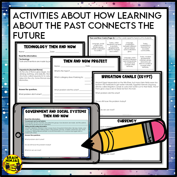 Connections Then and Now to Ancient Civilizations | Paper and Digital
