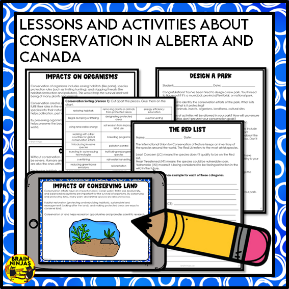 Conservation Practices in Alberta and Canada Lessons and Activities | Paper and Digital