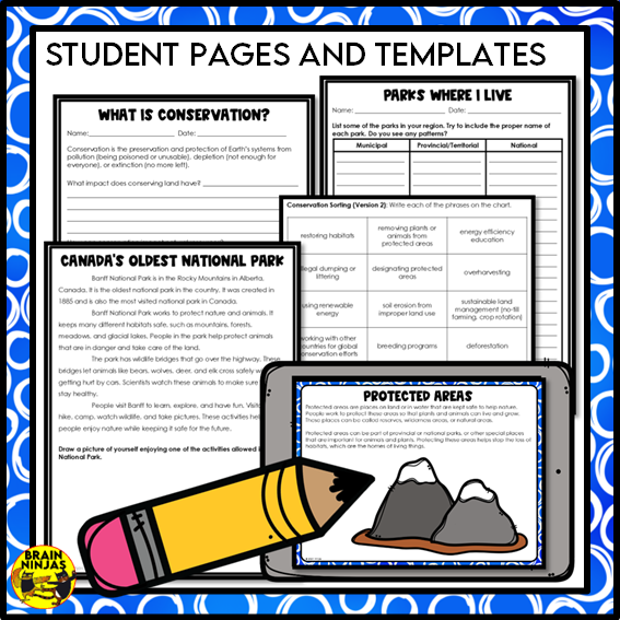 Conservation Practices in Alberta and Canada Lessons and Activities | Paper and Digital