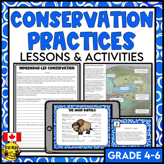 Conservation Practices in Alberta and Canada Lessons and Activities | Paper and Digital