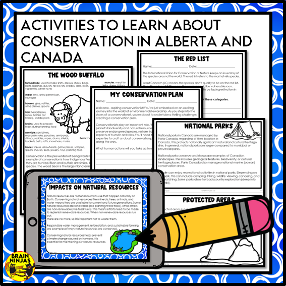 Conservation Practices in Alberta and Canada Lessons and Activities | Paper and Digital