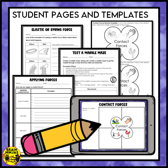Contact Forces Lessons and Activities | Paper and Digital