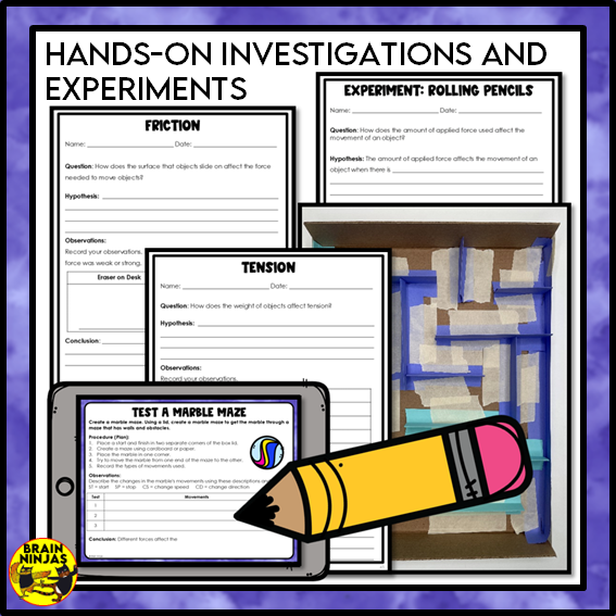 Contact Forces Lessons and Activities | Paper and Digital