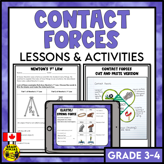 Contact Forces Lessons and Activities | Paper and Digital