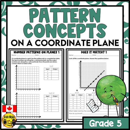 Finding Patterns on a Coordinate Plane Math Worksheets | Paper | Grade 5