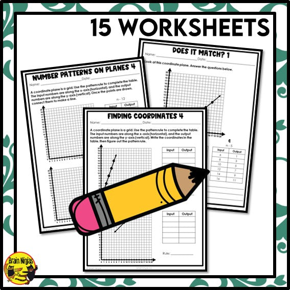 Finding Patterns on a Coordinate Plane Math Worksheets | Paper | Grade 5