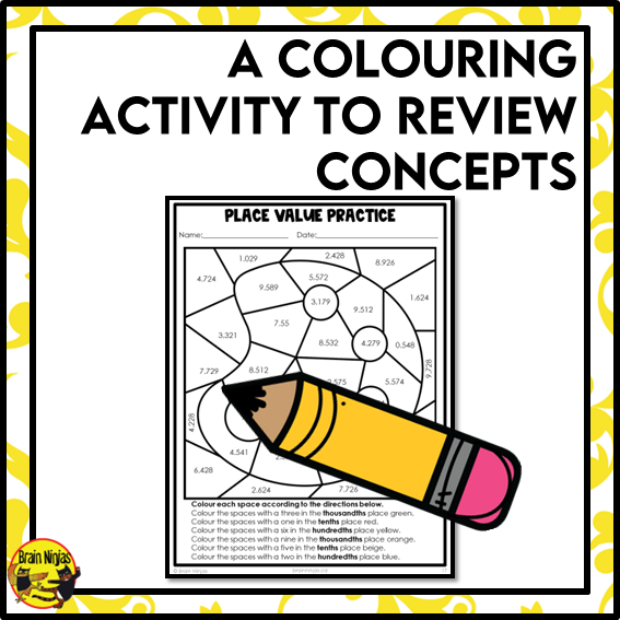 Representing Decimals to Thousandths Math Worksheets | Paper