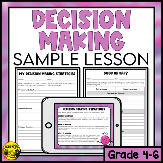 Free Decision Making | Life-Long Learning | Health and Wellness Lesson | Paper and Digital