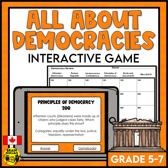 All About Democracy Interactive Game | Digital with Paper Option