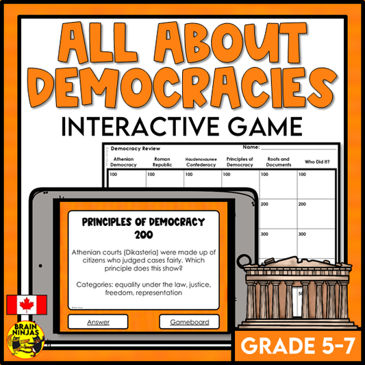 All About Democracy Interactive Game | Digital with Paper Option