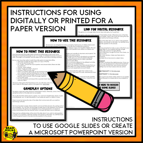 All About Democracy Interactive Game | Digital with Paper Option