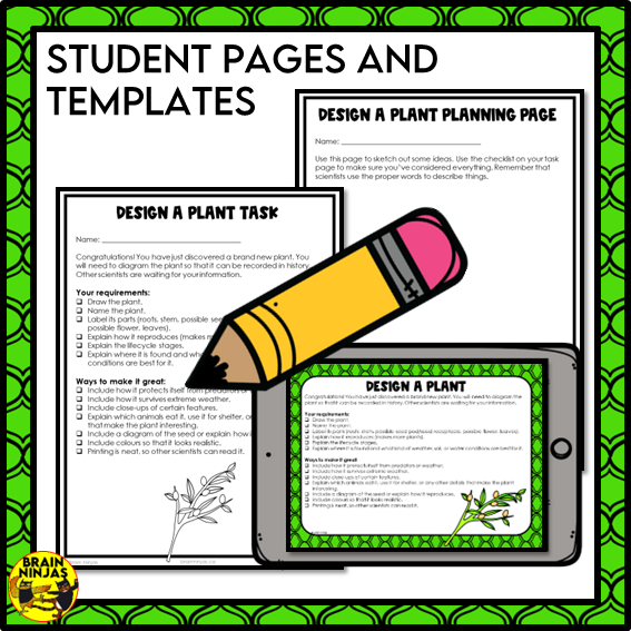 Design a Plant Creative Thinking Activity | Paper and Digital