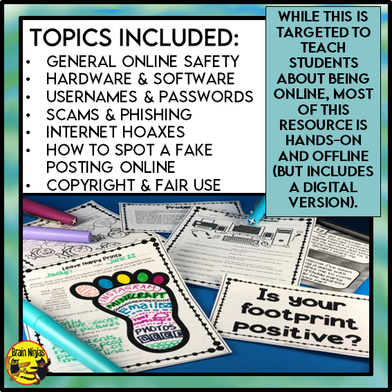 Online Safety and Digital Citizenship | Health and Wellness Unit | Paper and Digital