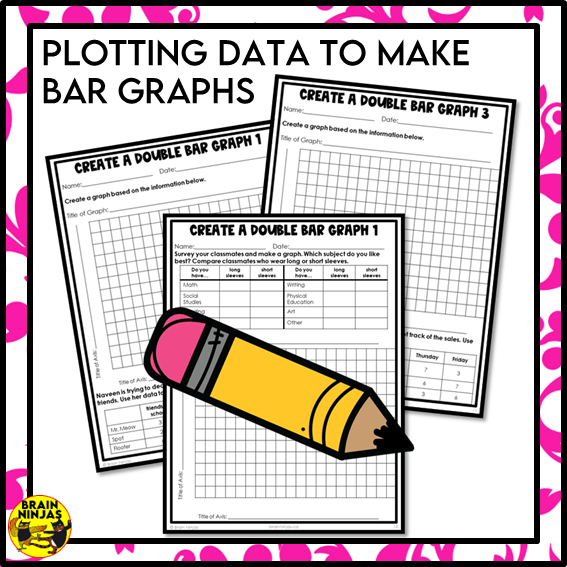 Double Bar Graphs Many-to-One Correspondence Math Worksheets | Paper | Grade 5