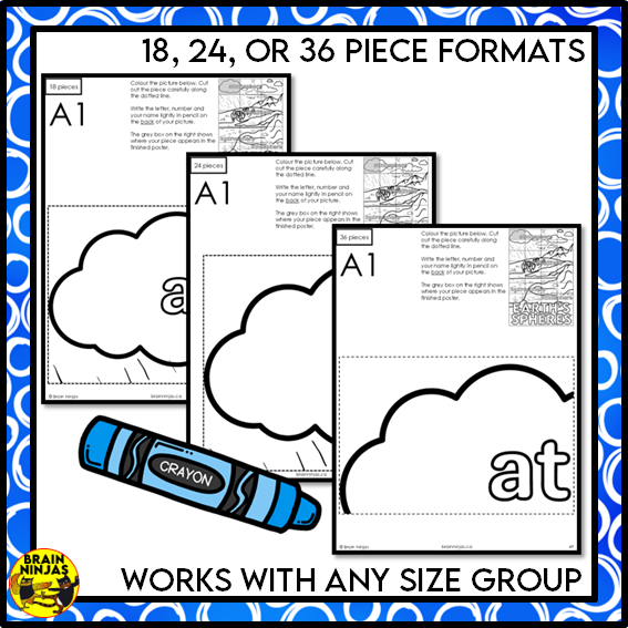 Earth's Spheres Collaborative Poster Colouring Activity | Paper