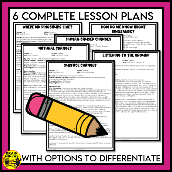 Earth Systems Unit Alberta Grade 3 Science Lessons and Activities | Paper and Digital