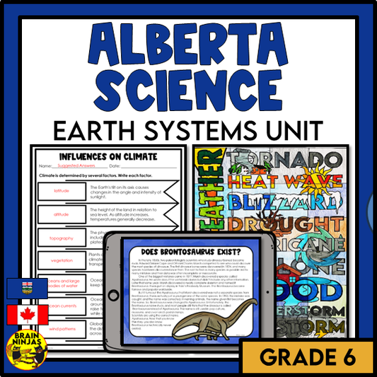 Alberta Science Earth Systems Unit Grade 6 Bundle | Paper and Digital