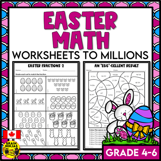 Easter Math Worksheets for Numbers up to 1 000 000 | Paper